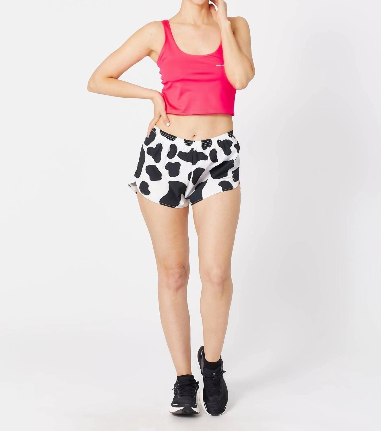 1" Elite Printed Split Short In Moo WideLegOpening Move Friendly