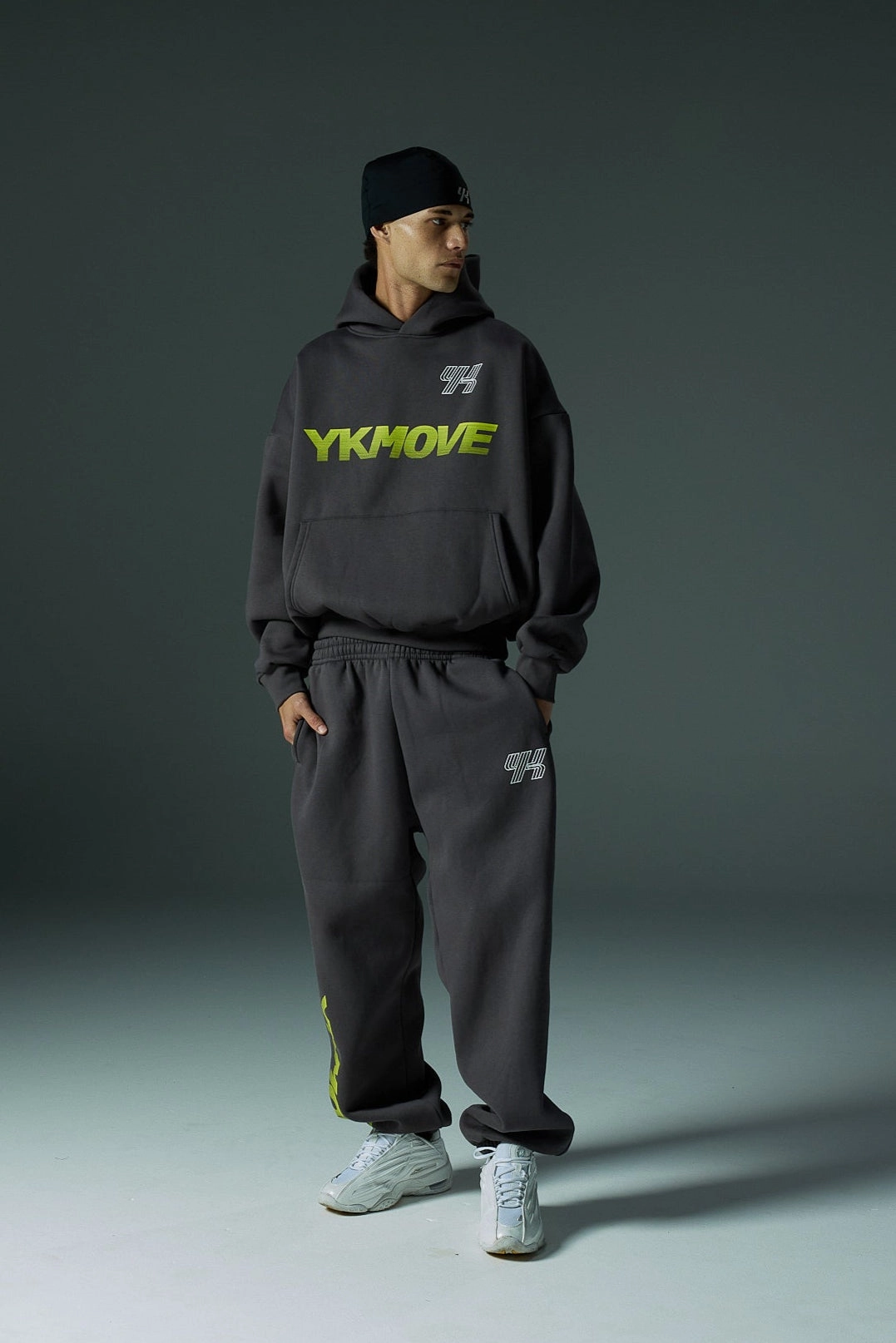 Streetwear Breathable Material YK Move Activate Hoodie | Charcoal