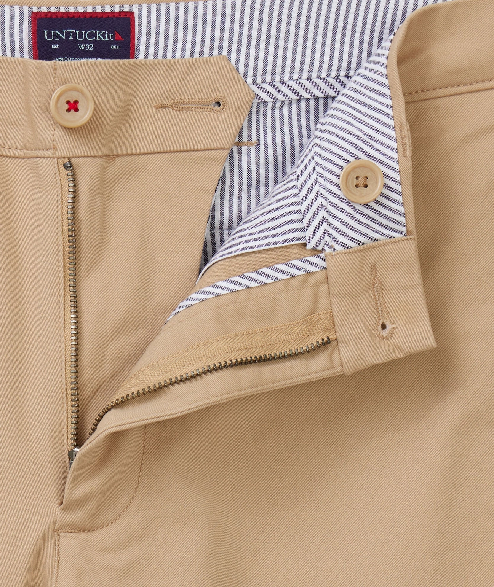 9" Chino Shorts Secure Pocket Zippers