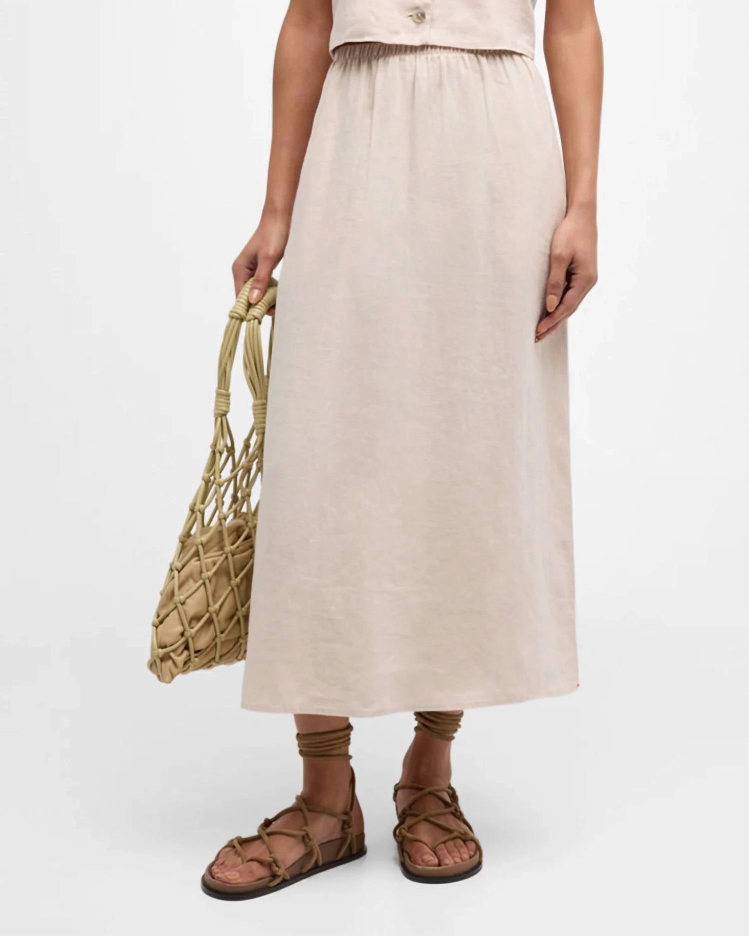 Playful Vibe Loretta Midi Skirt In Sugarcane