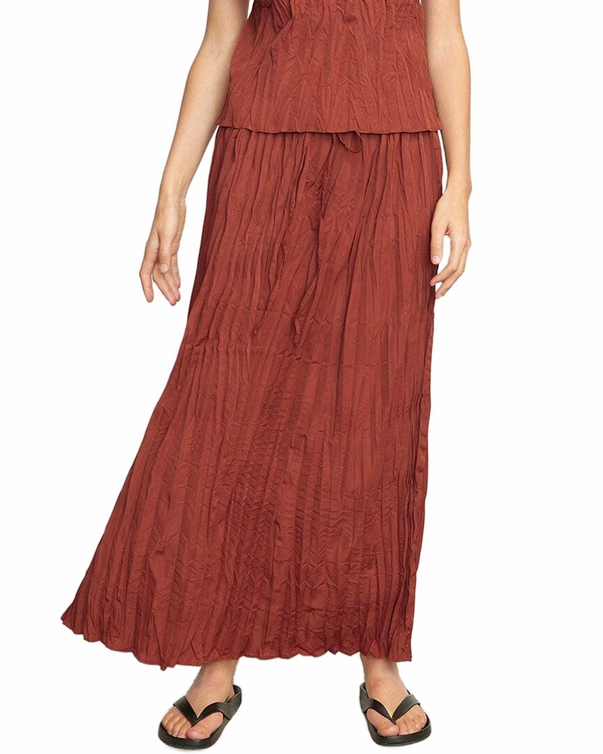 Contoured Waist Modern Citizen Ariel Tie-Front Crinkled Skirt