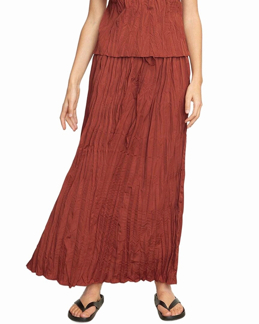 Modern Citizen Ariel Tie-Front Crinkled Skirt Cozy Tones