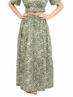 Abby Midi Skirt In Zebra Travel Ready Comfy Look