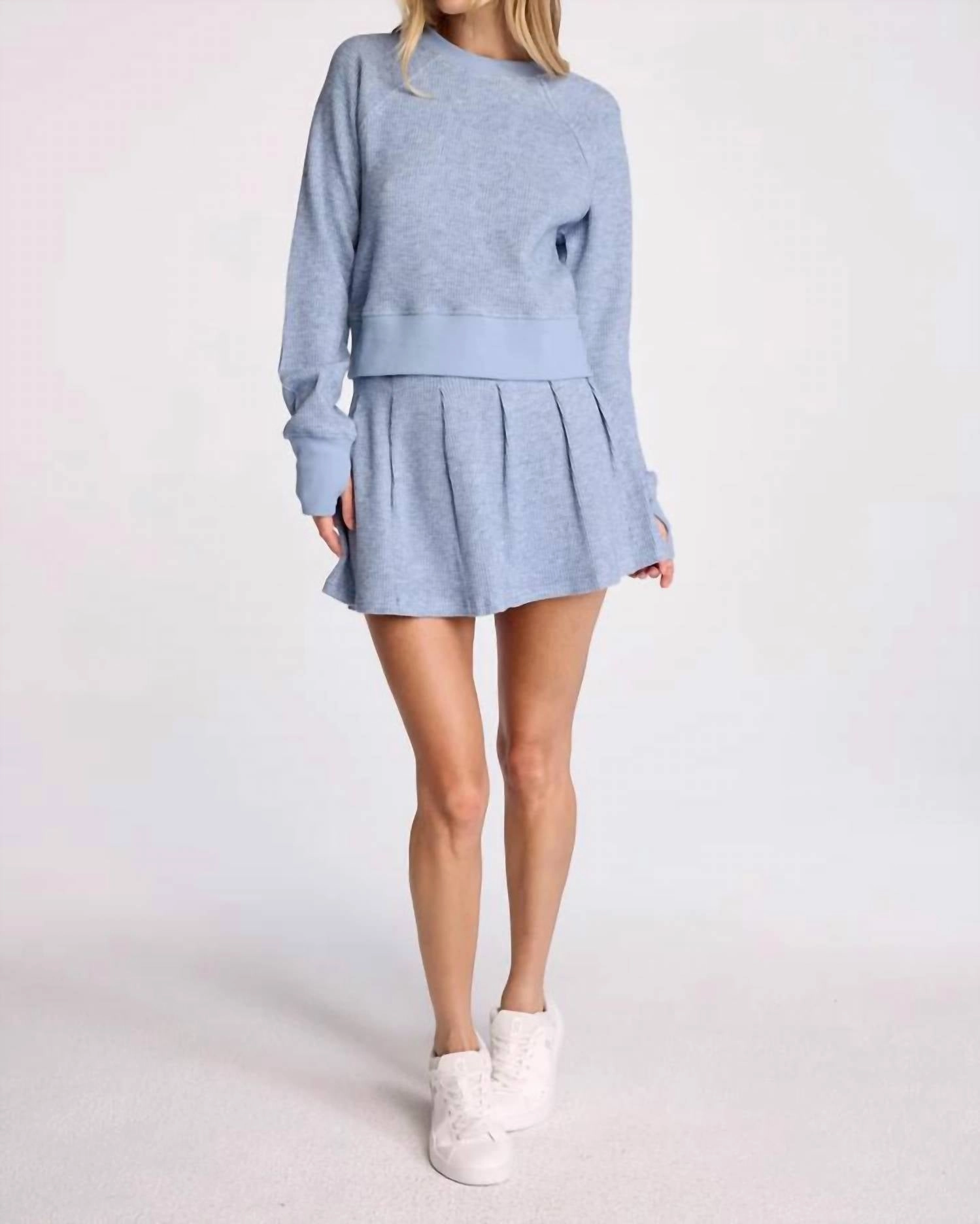 Gavyn Skirt In Blue Mist Adjustable Waist