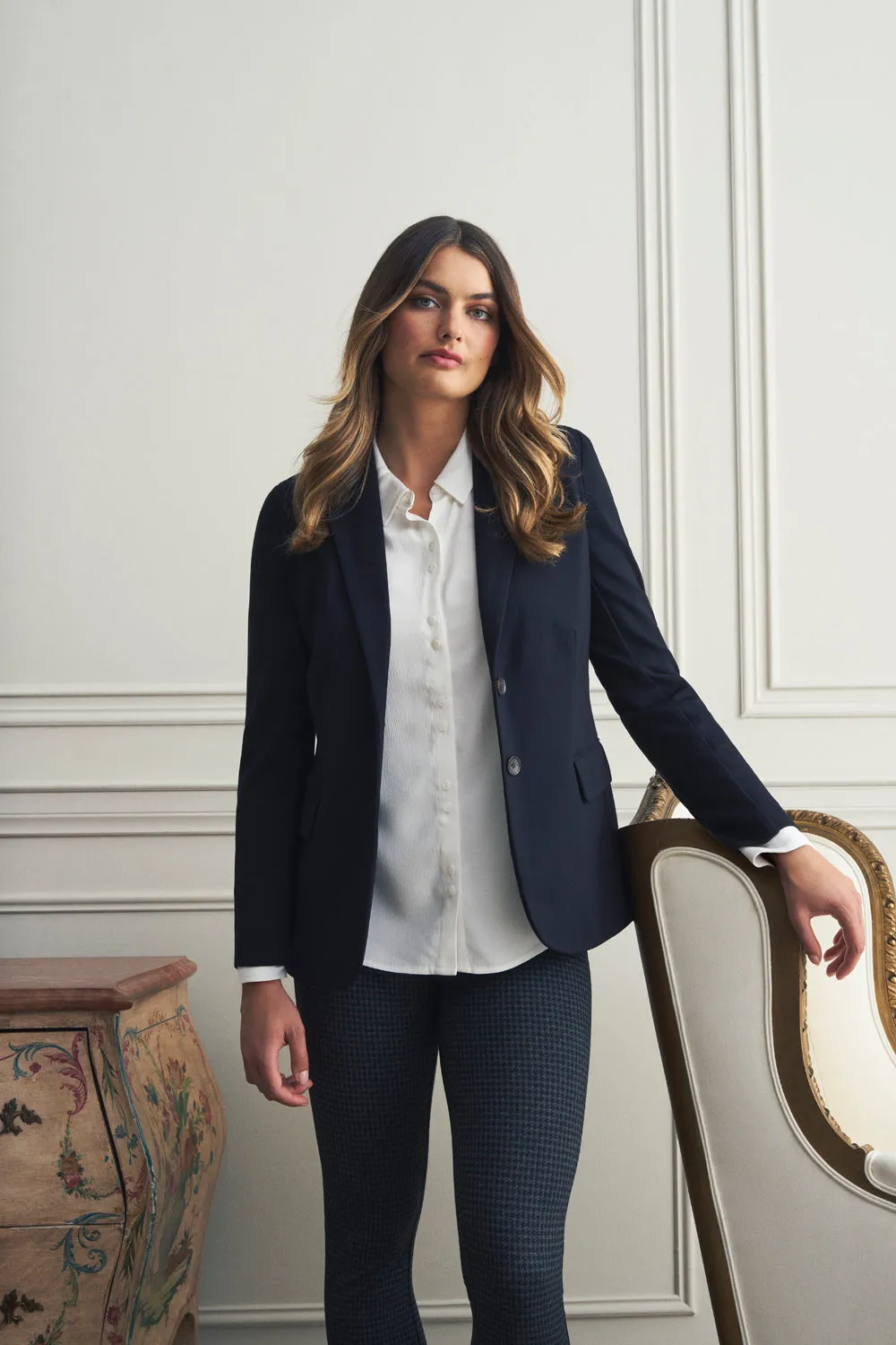 SoftshellMaterial Classic Ponte Blazer - Black