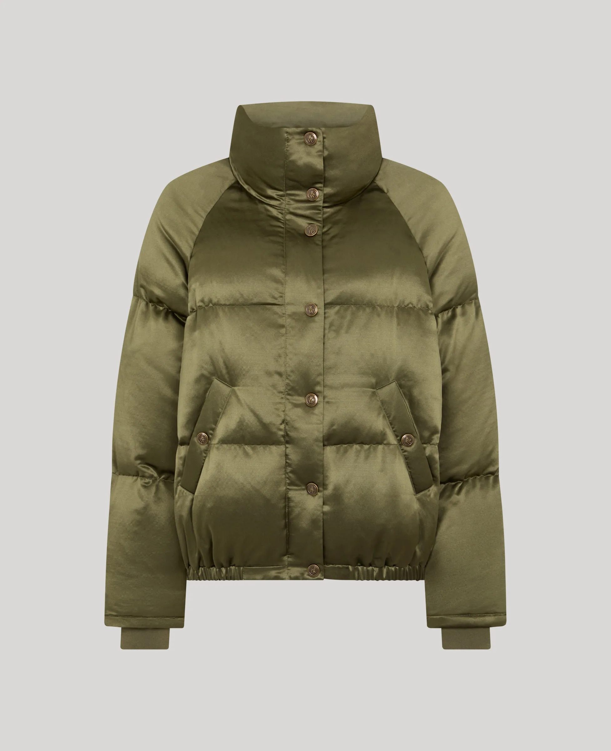 Changeable Style Eco Friendly Coating Brompton Silk Wool Puffer Jacket