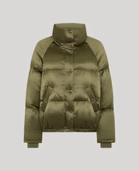 Changeable Style Eco Friendly Coating Brompton Silk Wool Puffer Jacket