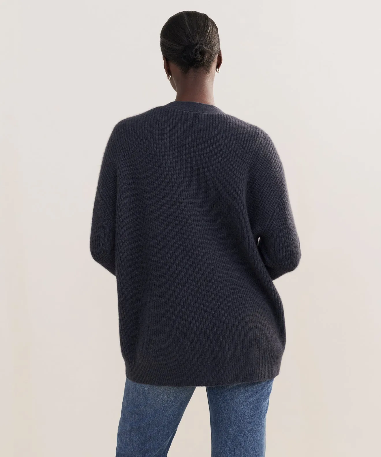 Tagless Labeling Cashmere Cocoon Cardigan