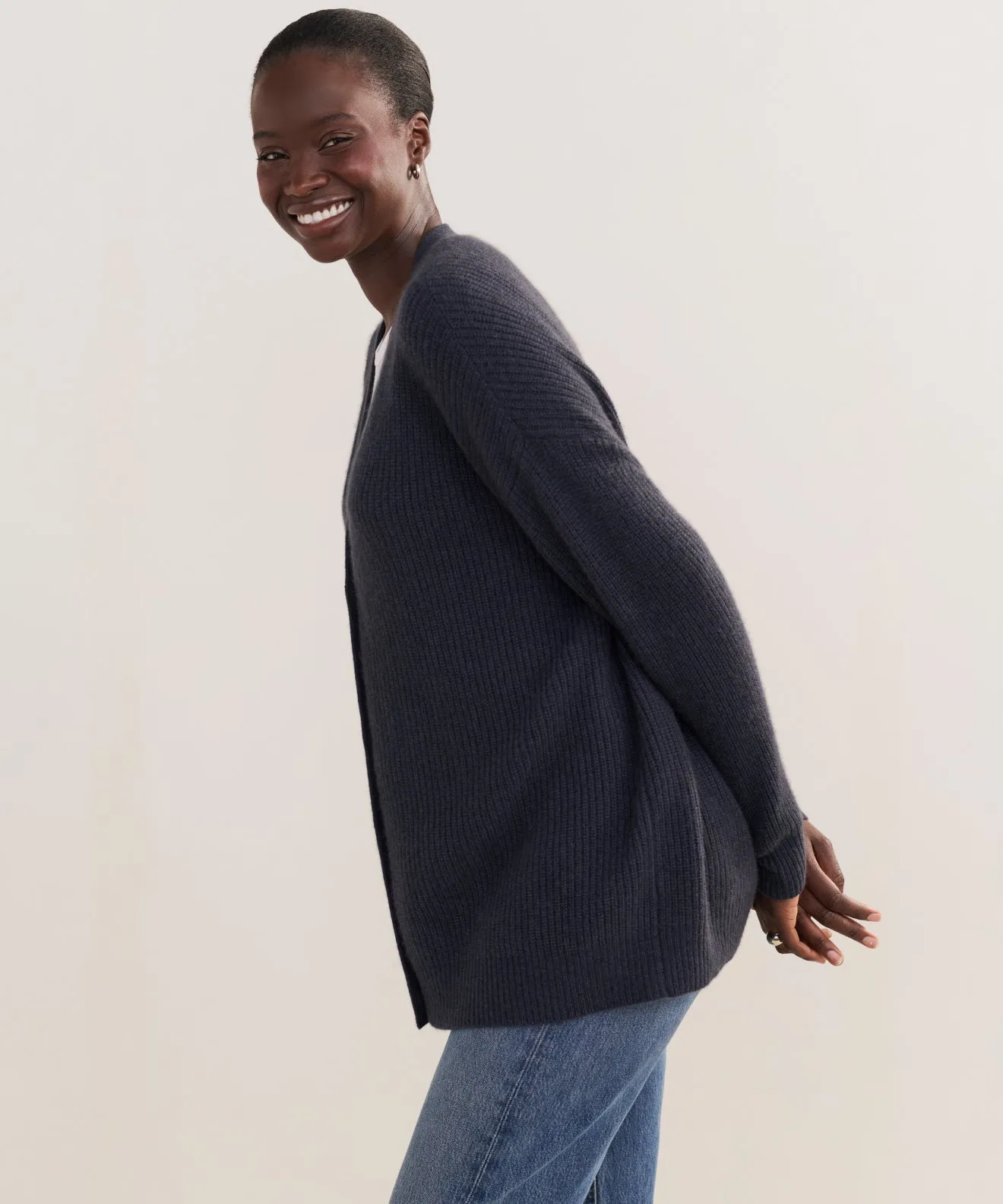 Cashmere Cocoon Cardigan Breathable Lining