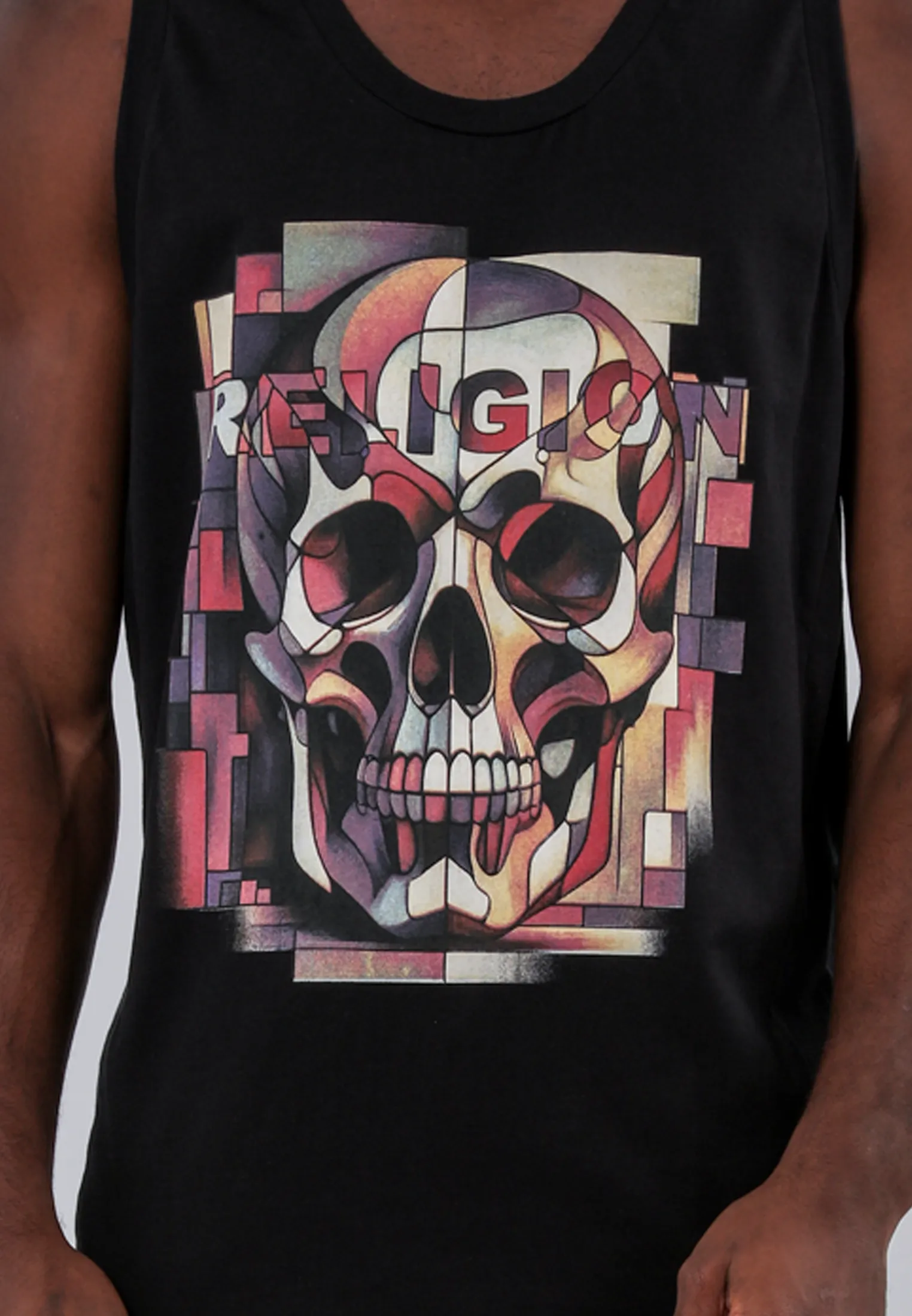 Relaxed fit style Perfect for Workouts ABSTRACT VEST BLACK
