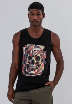 ABSTRACT VEST BLACK teenagers' Active Comfort Wear