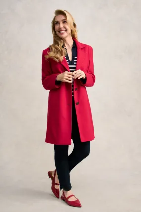 Wool Coat - Rouge Thermoregulating Lining High Collar Options