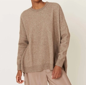 Winter Style Agns Knit Sweater In Latte