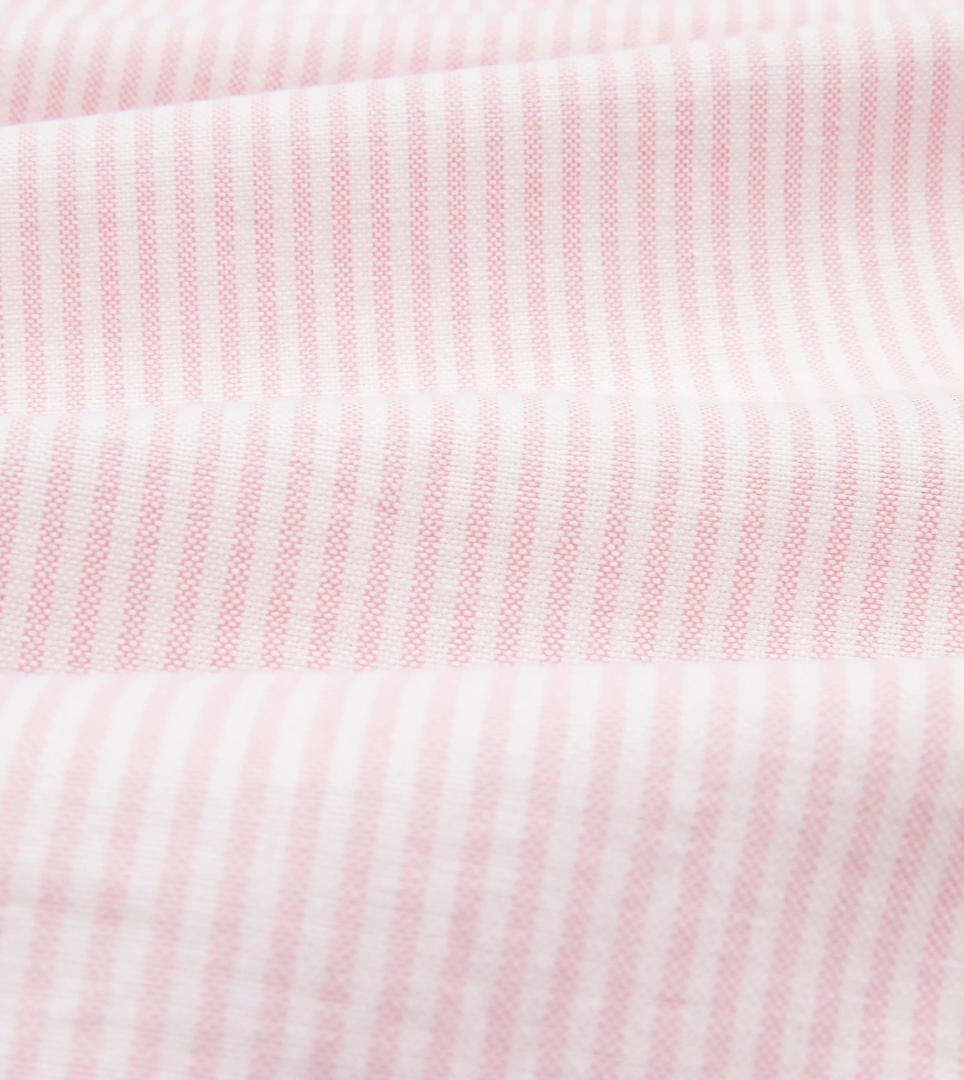 Pale Pink Ticking Stripe Cotton Oxford Cloth Button-Down Shirt High-Quality Craftsmanship Urban Edge
