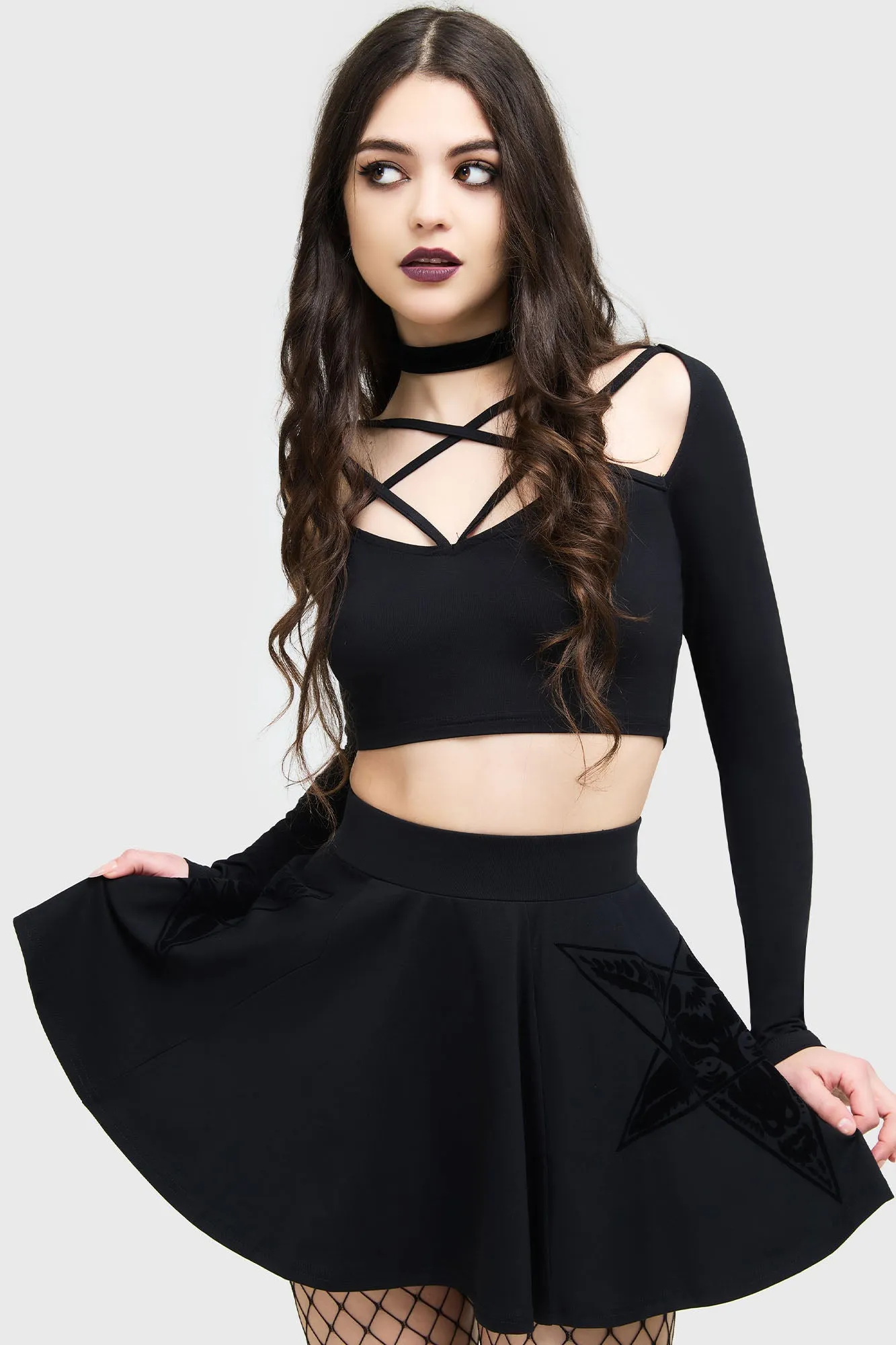 Hand Painted yoga session Mephistar Skirt