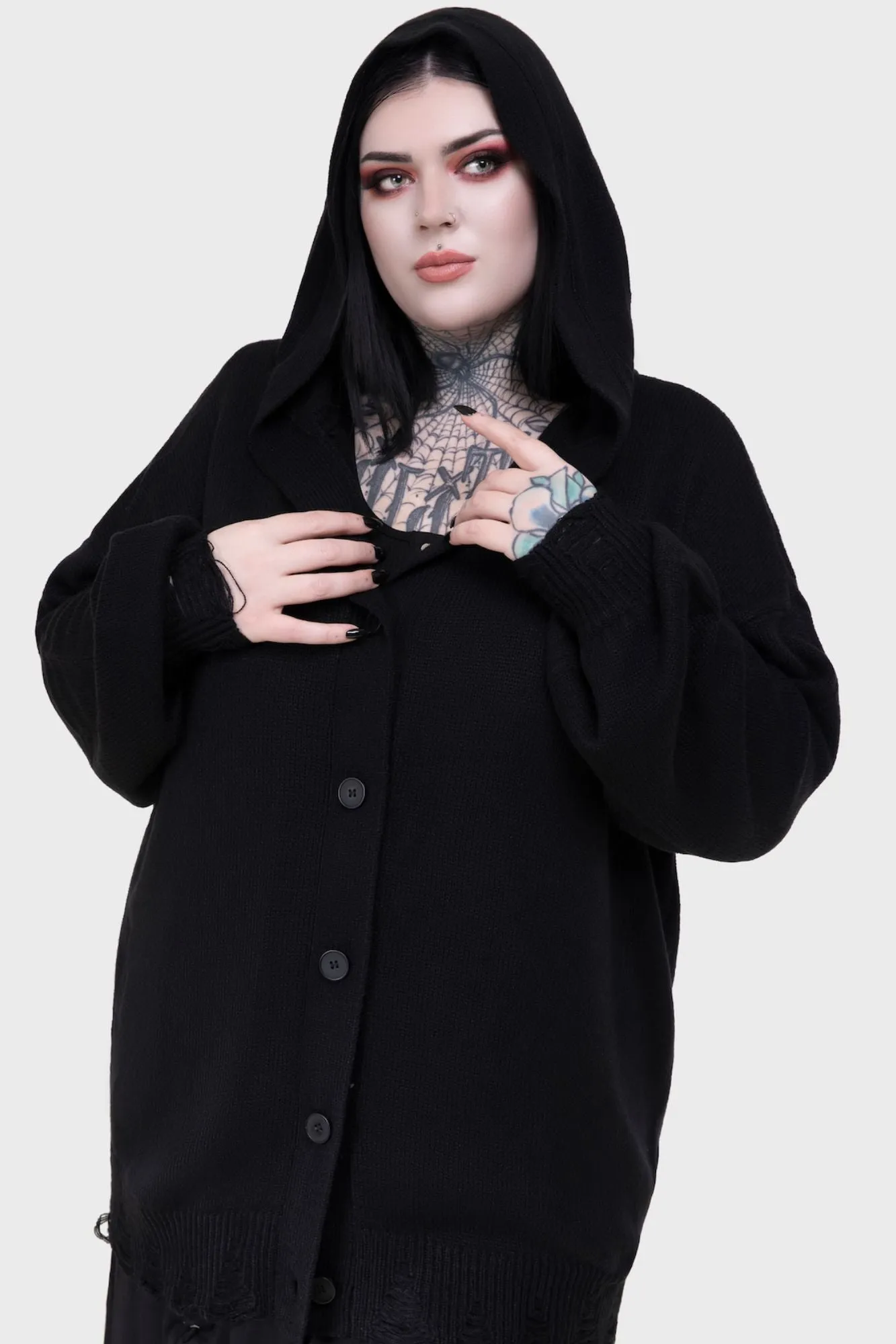 Darkmoor Academy Hooded Cardigan Relaxed Cut Smart Pick