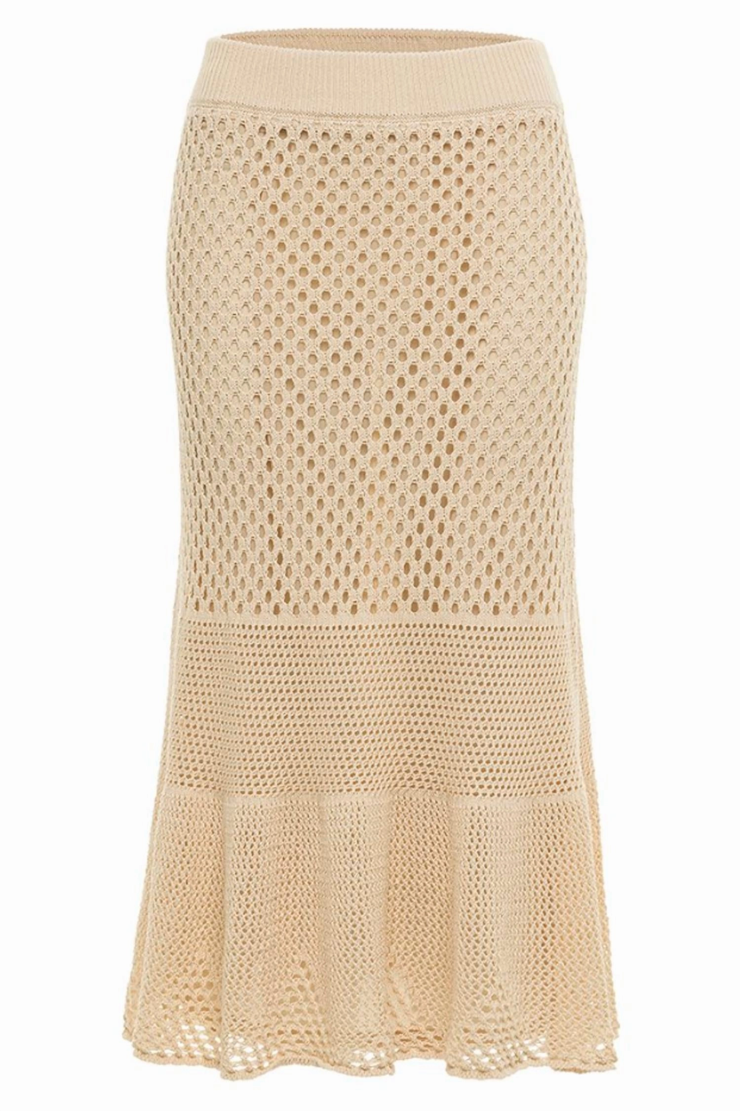Alex Knit Skirt In Nude Minimal Vibes Mood Dressing