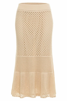 Secure Closure Alex Knit Skirt In Nude