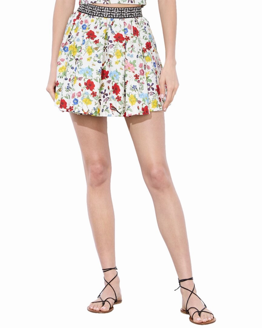 Smart Comfort alice   olivia Haven Linen-Blend Skirt