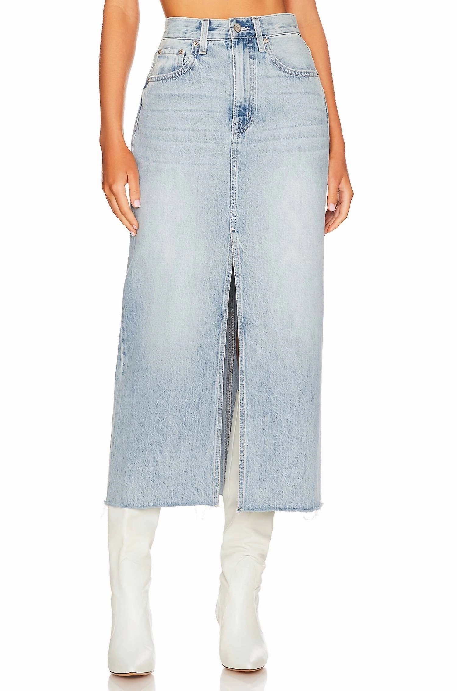 Alice High Rise Midi Skirt In Brooklyn Curve Friendly City Mood