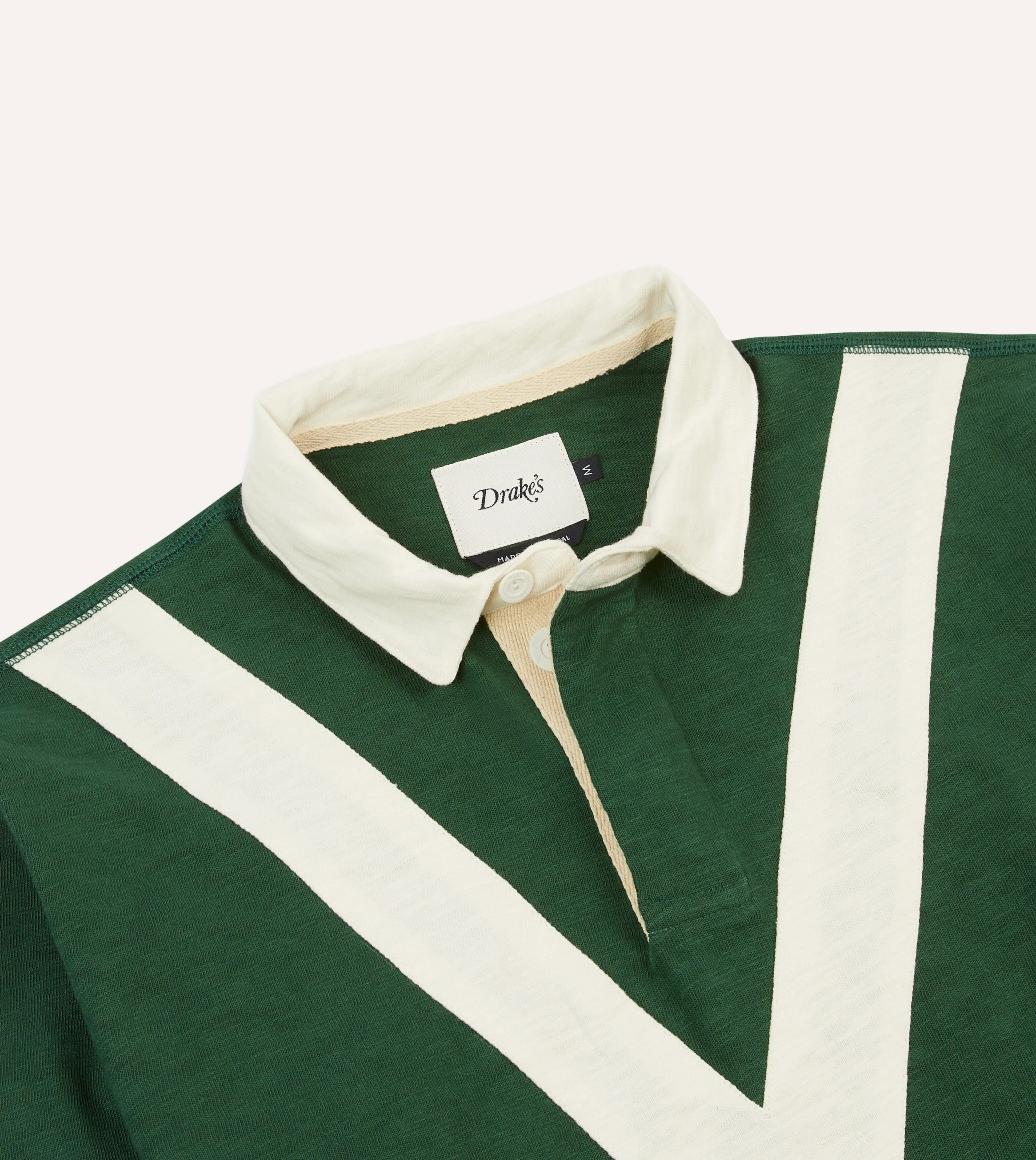 Sleepwear Two Tone Stitching Green and Ecru Chevron Flam?? Cotton Rugby Shirt