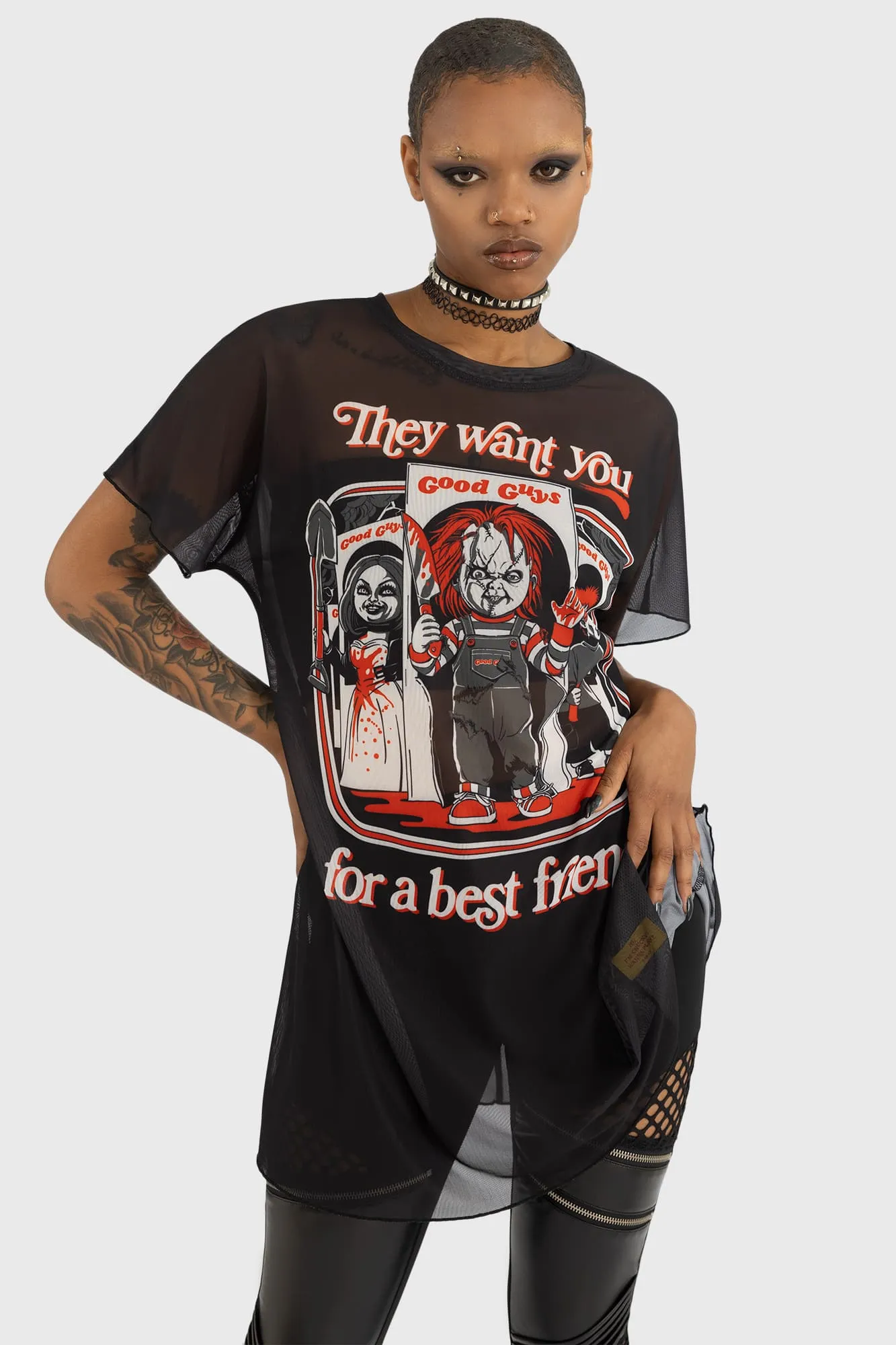 Effortless Vibe Quick Dry Material I'm Your Friend To The End Longline Top