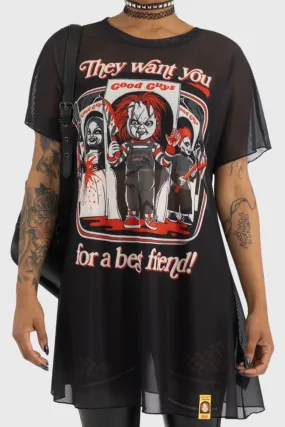 I'm Your Friend To The End Longline Top Easygoing Design Active Style Trend
