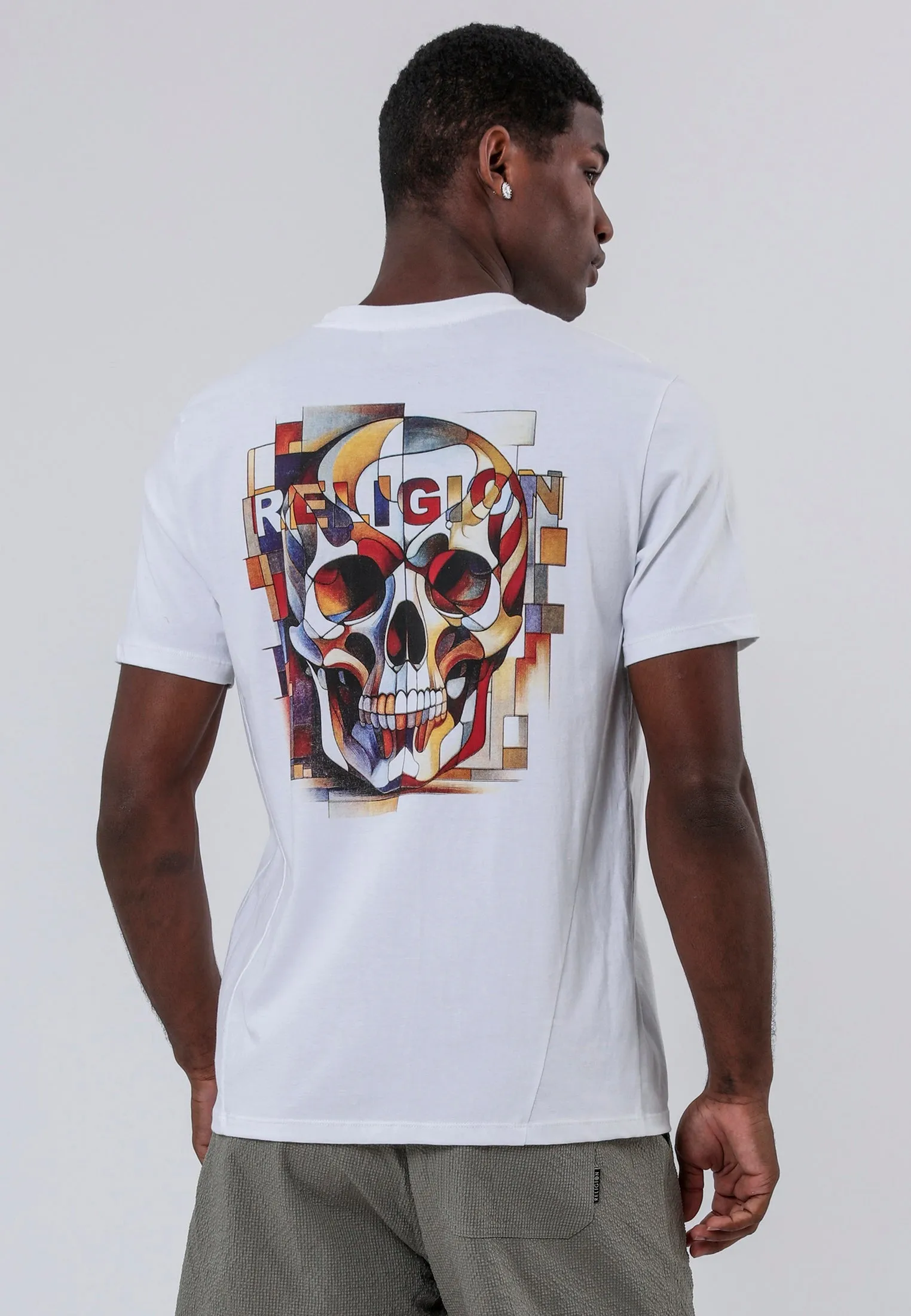 ABSTRACT T-SHIRT WHITE Durable Stitching Subtle Details