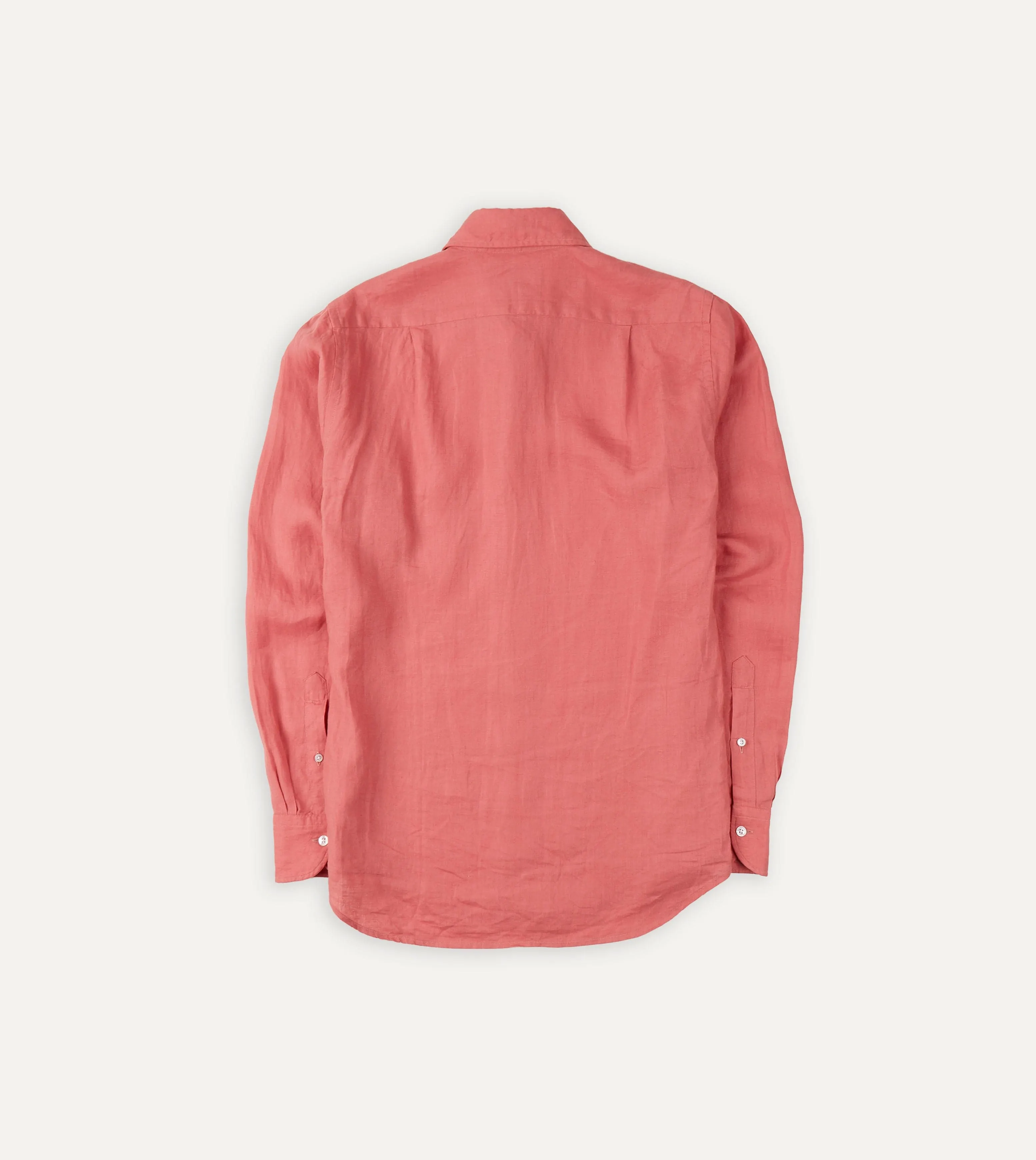 Pink Linen Spread Collar Shirt Wardrobe Must-Have