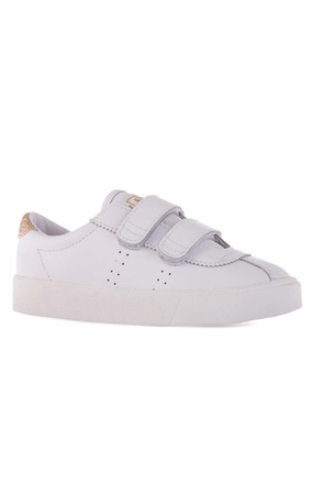 2843 Kids Club S Straps Leather White Anatomical Contour Shape orthopedic