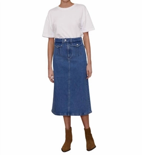 Stardust Skirt Marina In Indigo Denim Daily Mood Minimal Look