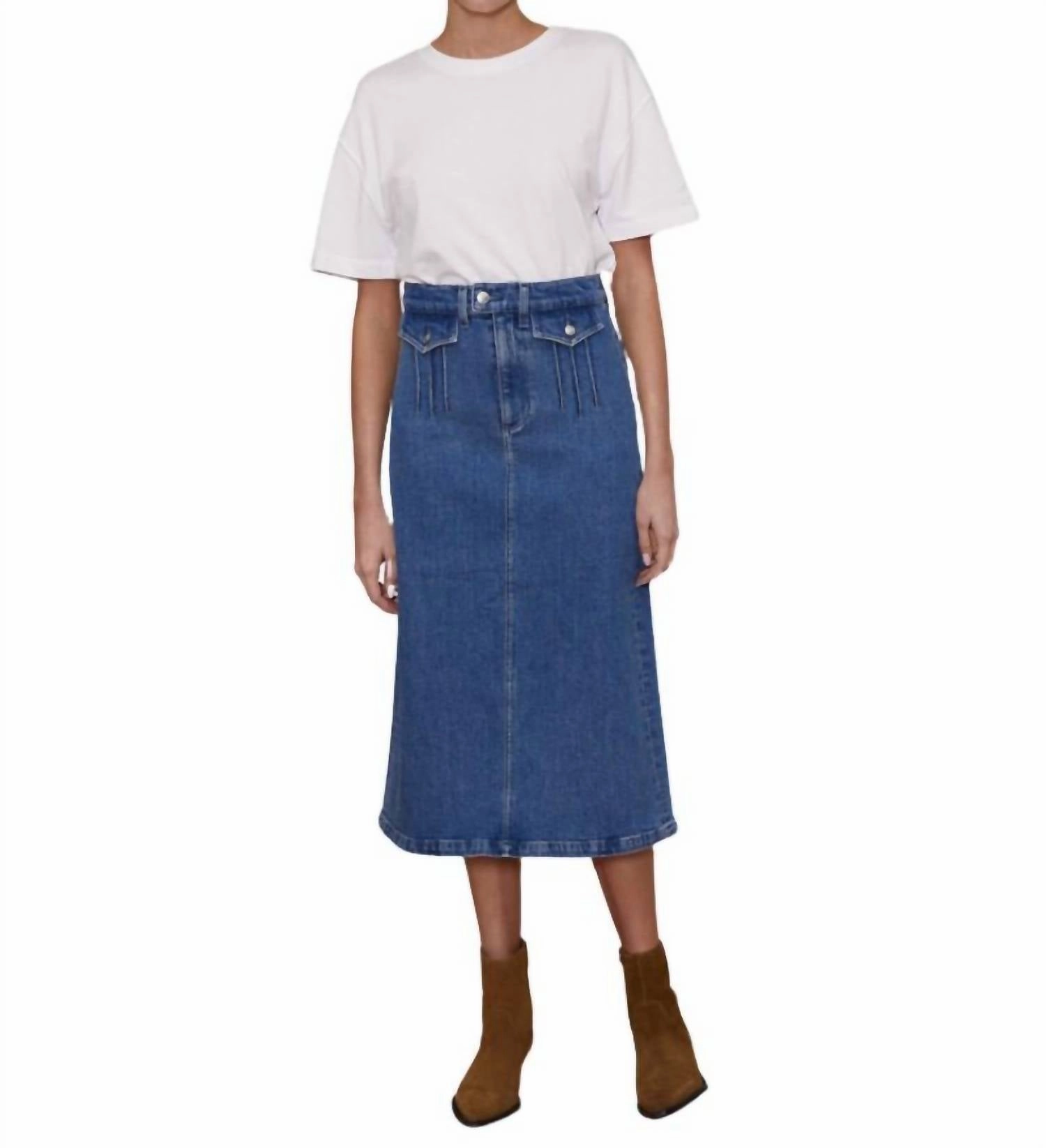 Stardust Skirt Marina In Indigo Denim Designer Label Contemporary Design