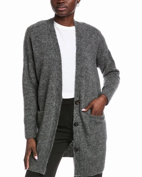 EILEEN FISHER Wool & Mohair-Blend Cardigan Chilly Ready Comfort Piece