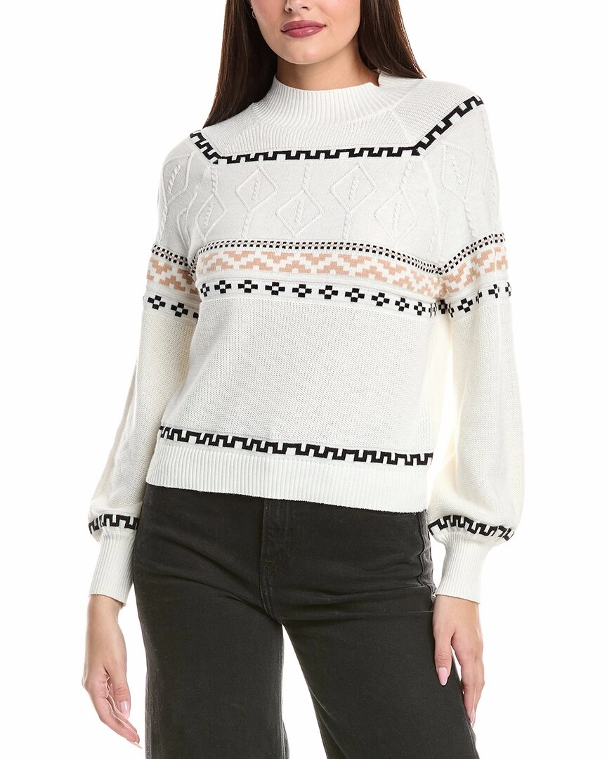 Sustainable Production Certified Comfy Design WISPR Textured Geo Silk-Blend Sweater