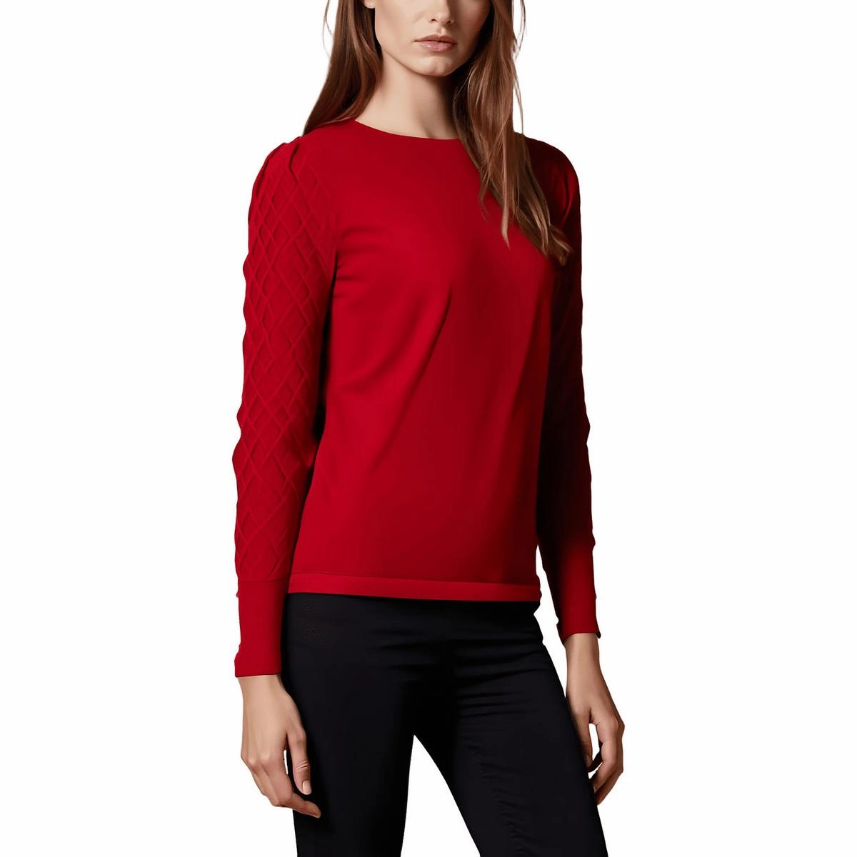 Perfect Warmth Simple Warmth Womens Solid Knit Pullover Sweater