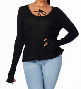 Cashmere Blend Amanda Top In Black
