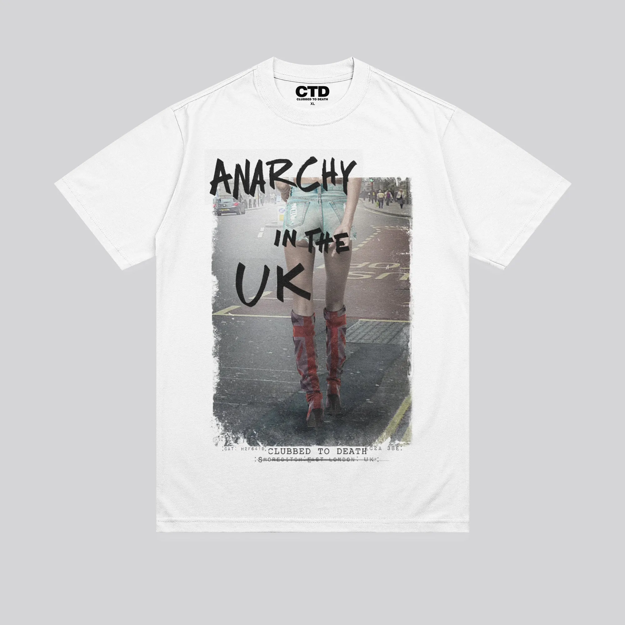 SlimFit Stylish Wear ANARCHY IN THE UK T-SHIRT WHITE
