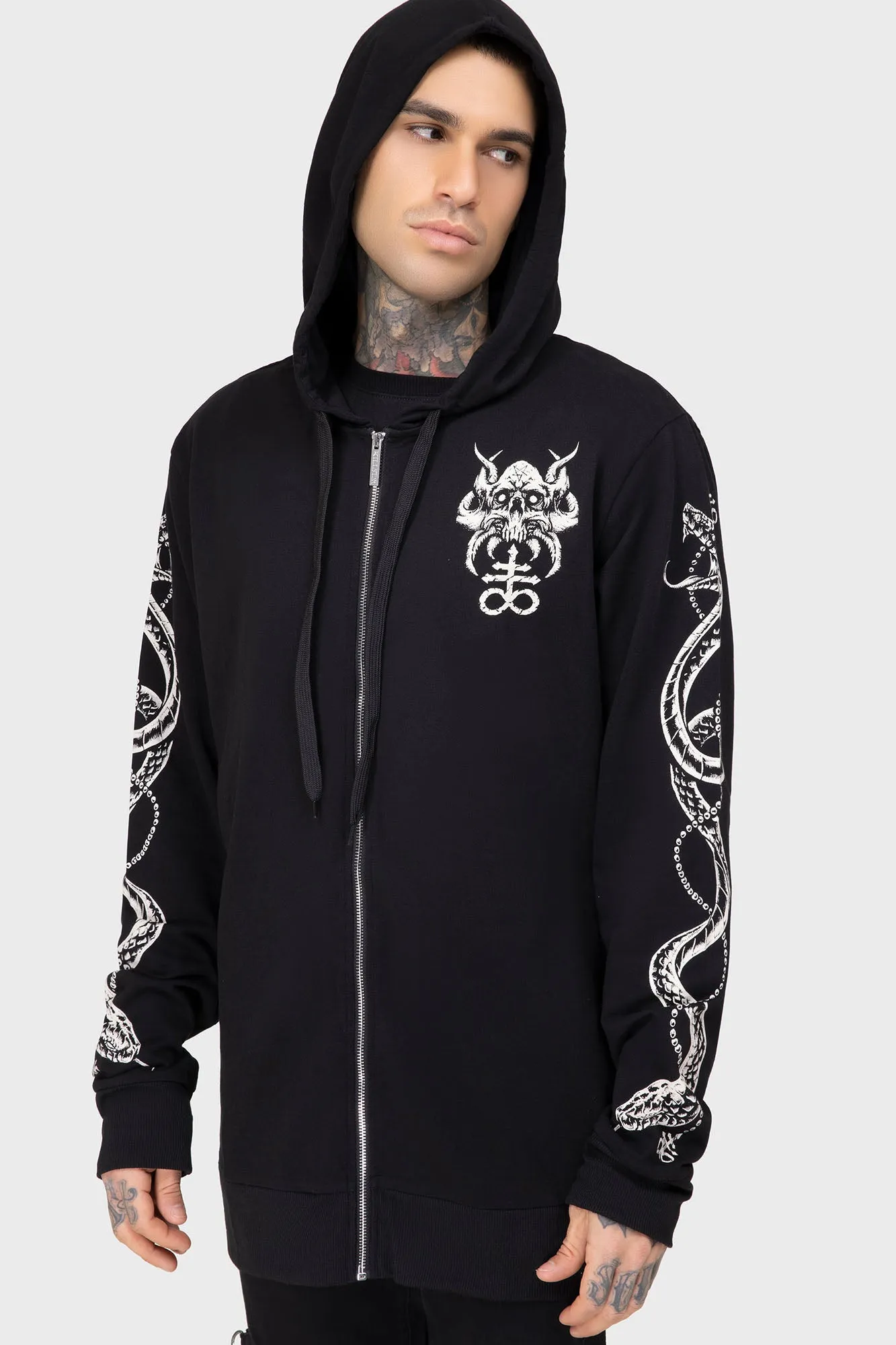 Faux Suede Anders Zip-Up Hoodie