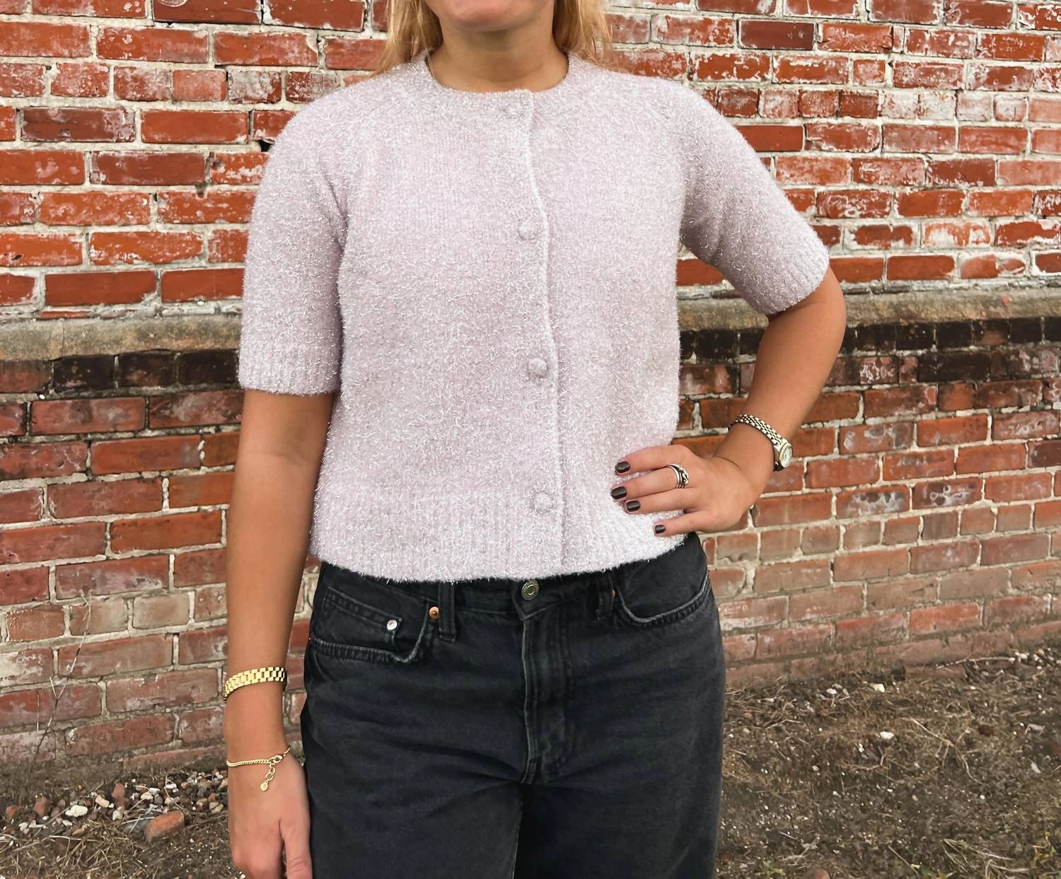 Angelina Sweater Cardigan In Plum Smart Fashion