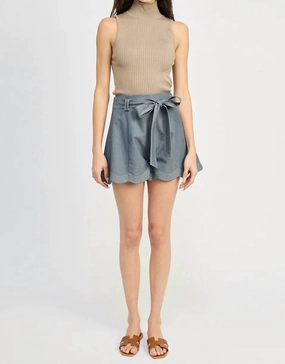 Urban Style Angeline Shorts In Denim Blue