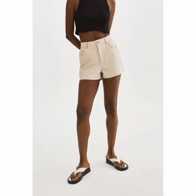 Anika | Leather High-waisted Shorts Easy Breezy Belt loops