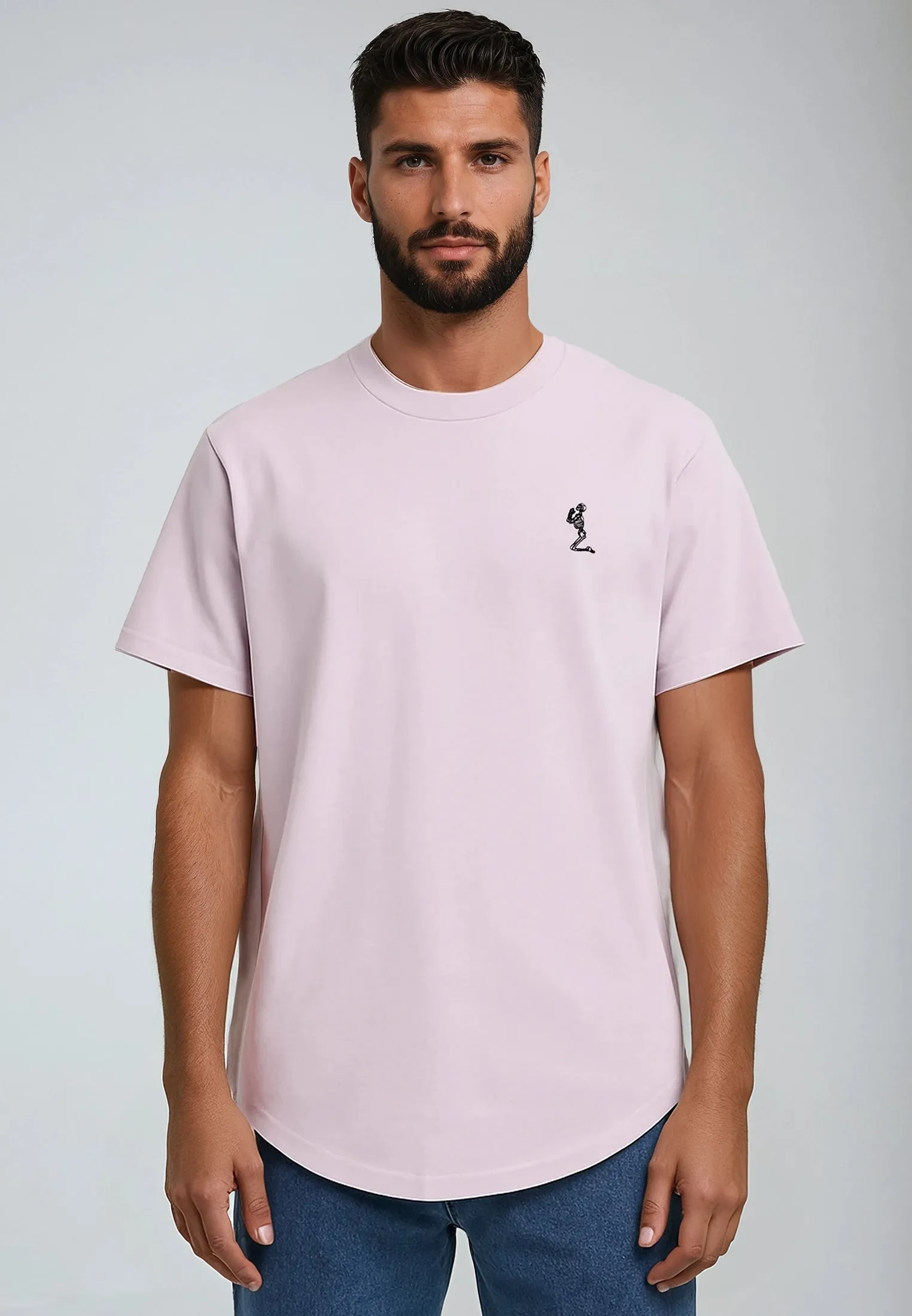 FlexibleCollarOptions ESSENTIAL CURVED HEM LAVENDER T-SHIRT