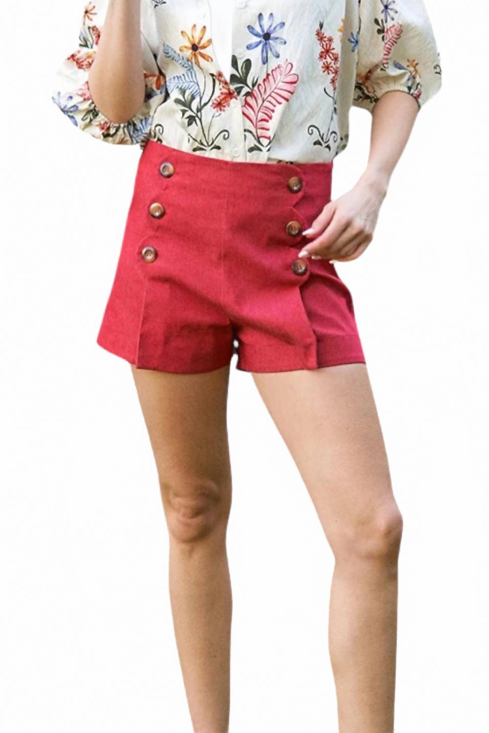 Sailor Style Shorts In Raspberry summer shorts