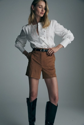 Faux suede shorts TearResistantBuild Snag Free Fabric