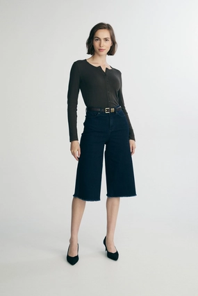 Effortless Layer Culotte high waist jeans
