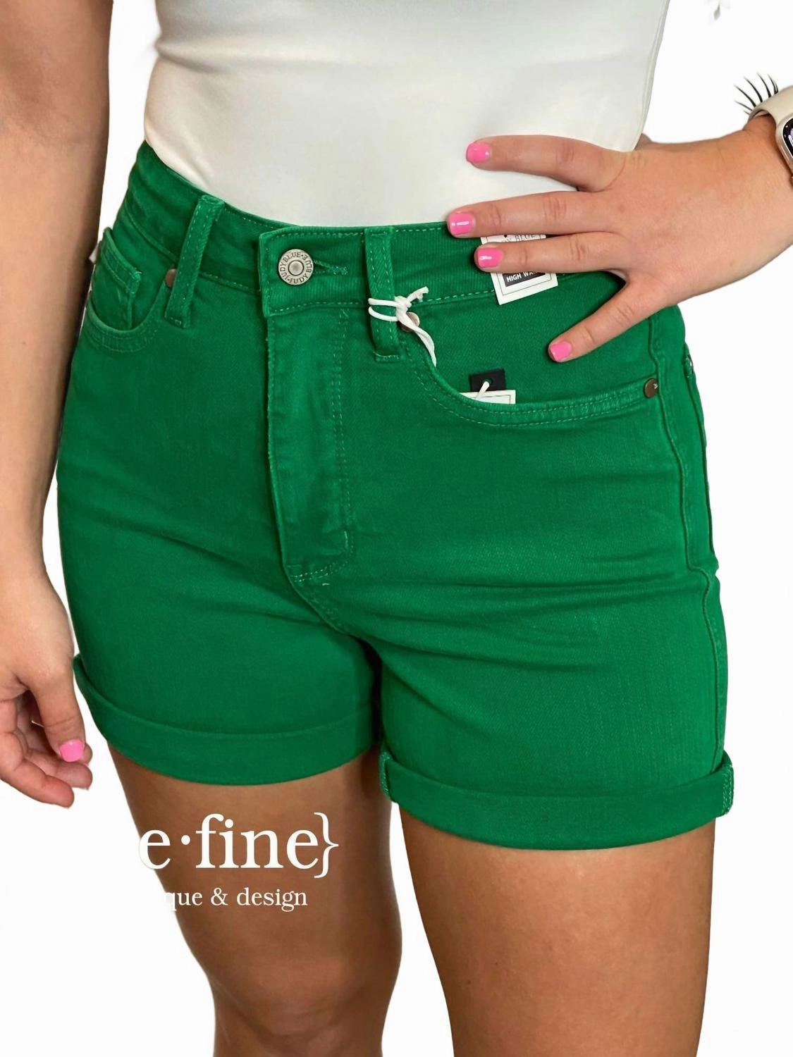 fade resistant color Kelly Tummy Control Shorts In Regular & Curvy In Green