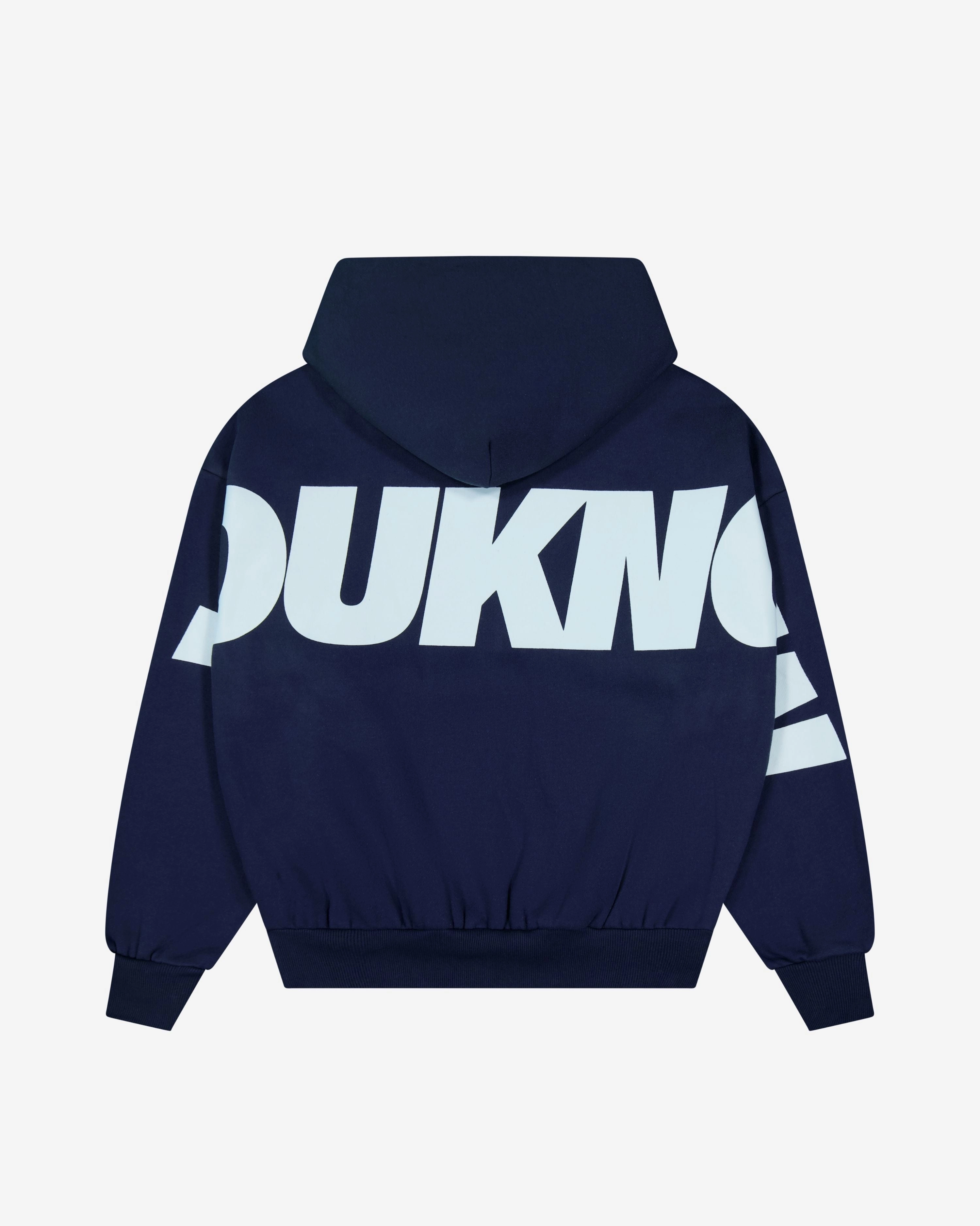 Big Back Hoodie | Navy Ice Hare like