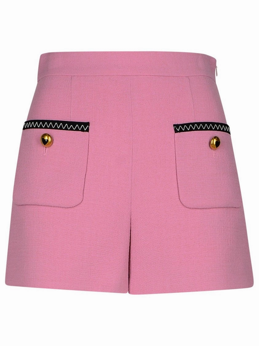 Gentle On Skin Pink Virgin Wool Blend Shorts