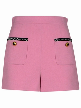 Gentle On Skin Pink Virgin Wool Blend Shorts