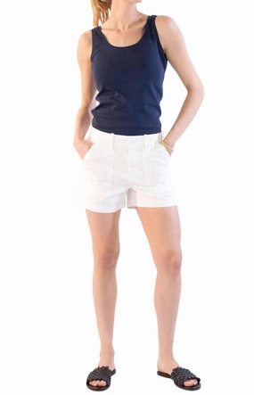 Surplus Short Shorts In White Sun Ready Non Binding Leg Openings